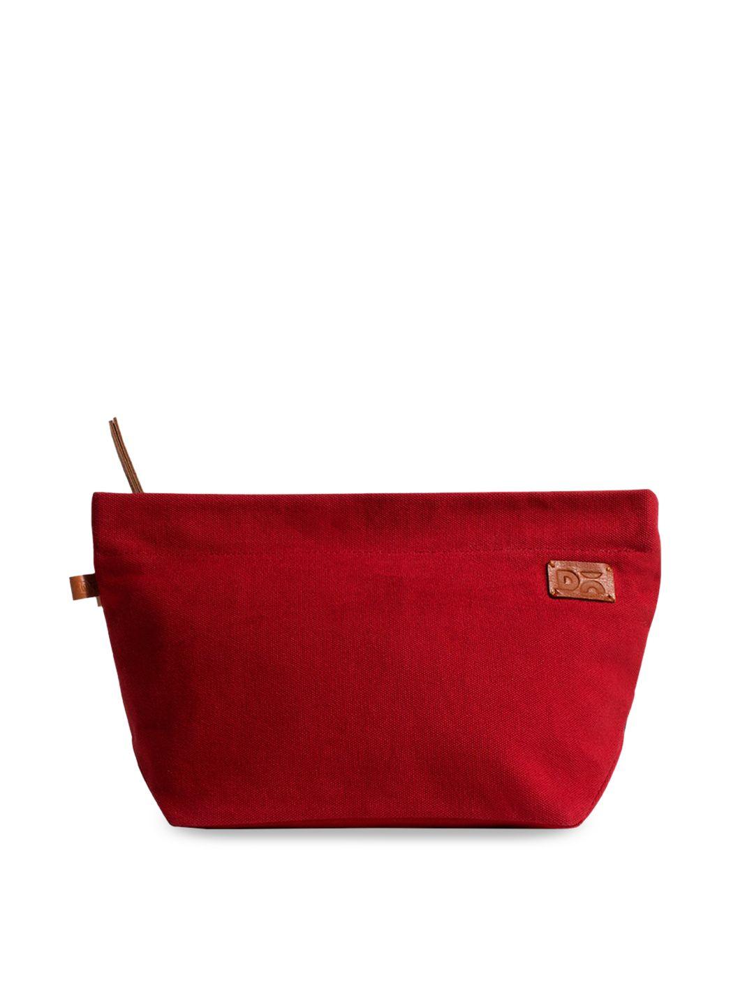 dailyobjects red solid regular travel pouch