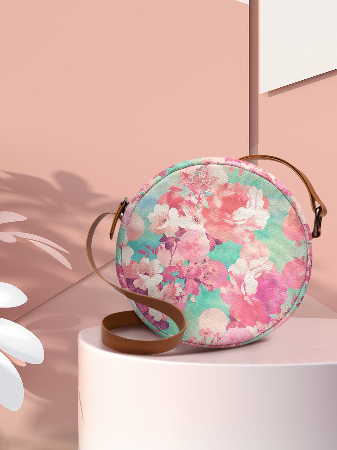 dailyobjects rose gold & pink printed sling bag