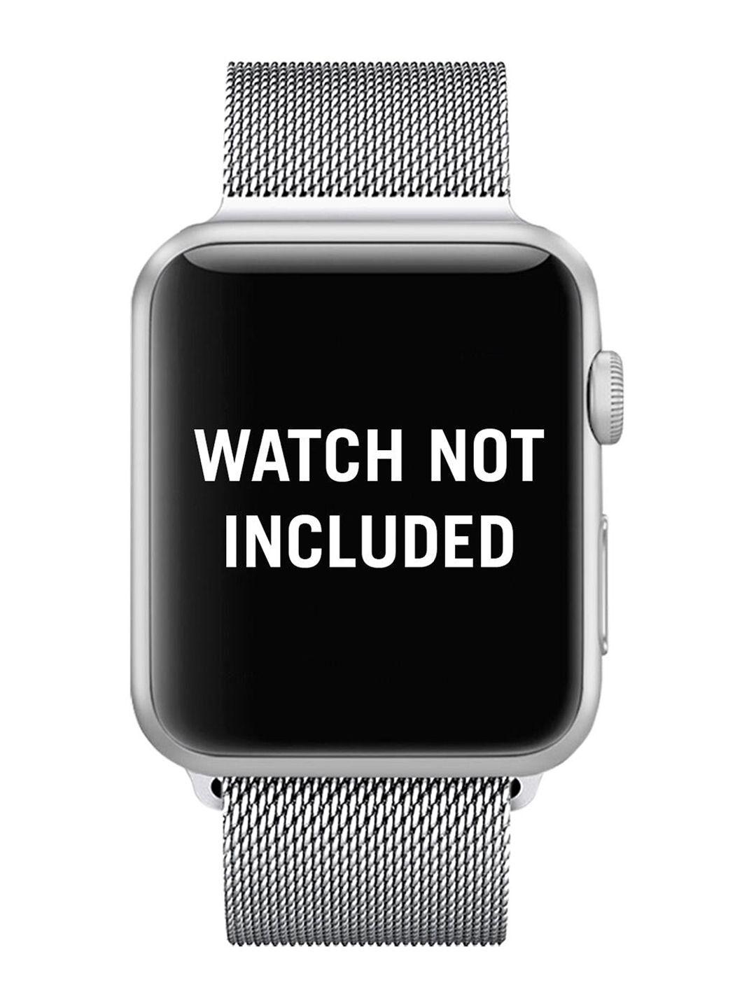 dailyobjects silver-colored magnetic milanese loop apple watchband