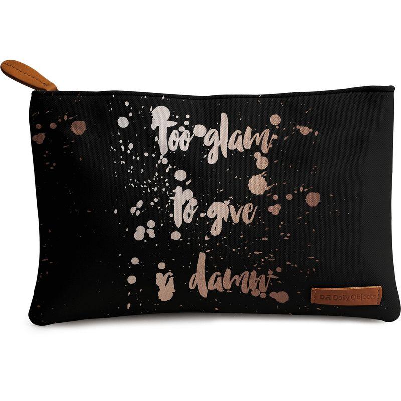 dailyobjects too glam to give a damn black carry-all pouch medium