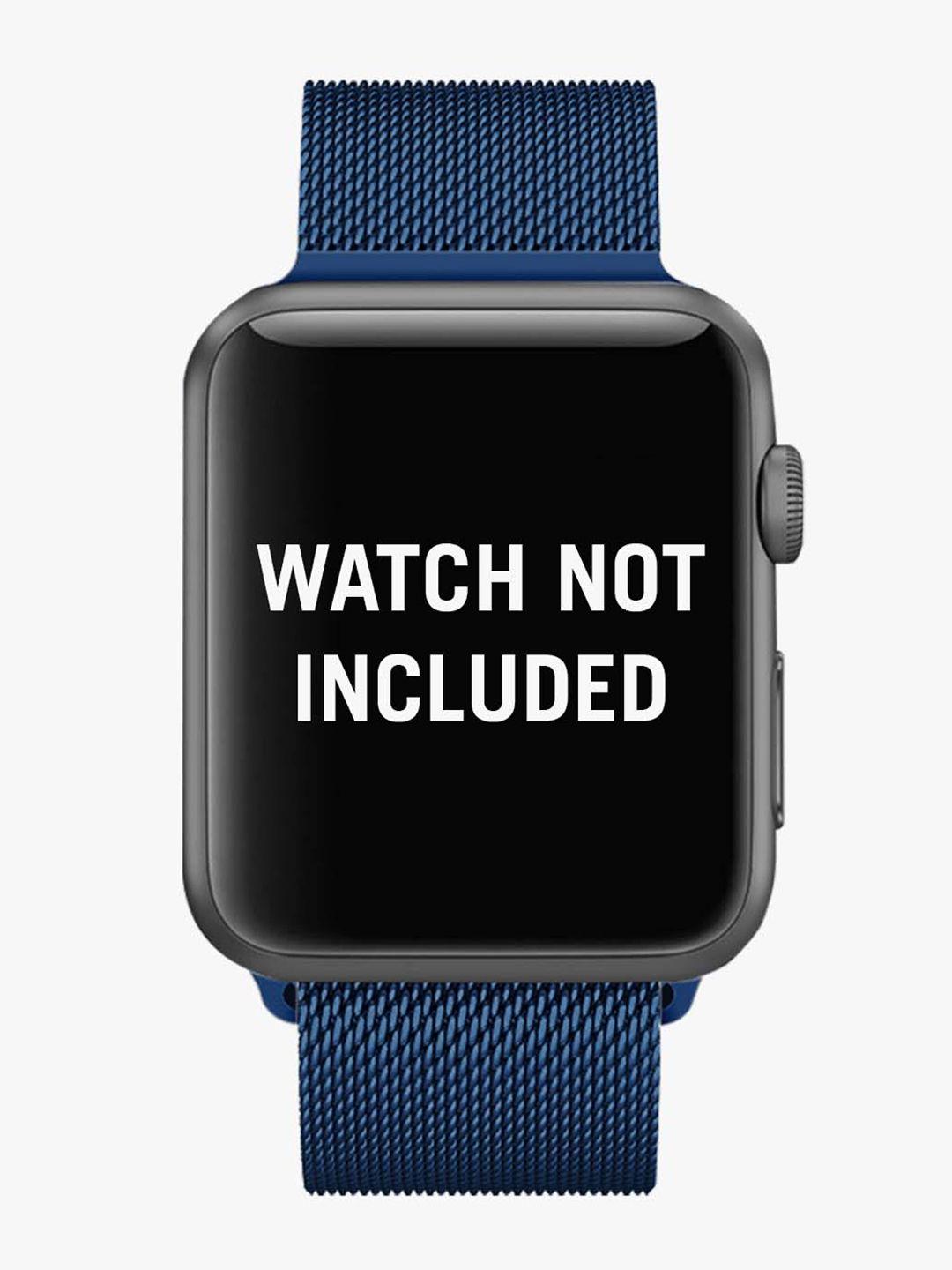 dailyobjects unisex blue textured apple watch straps