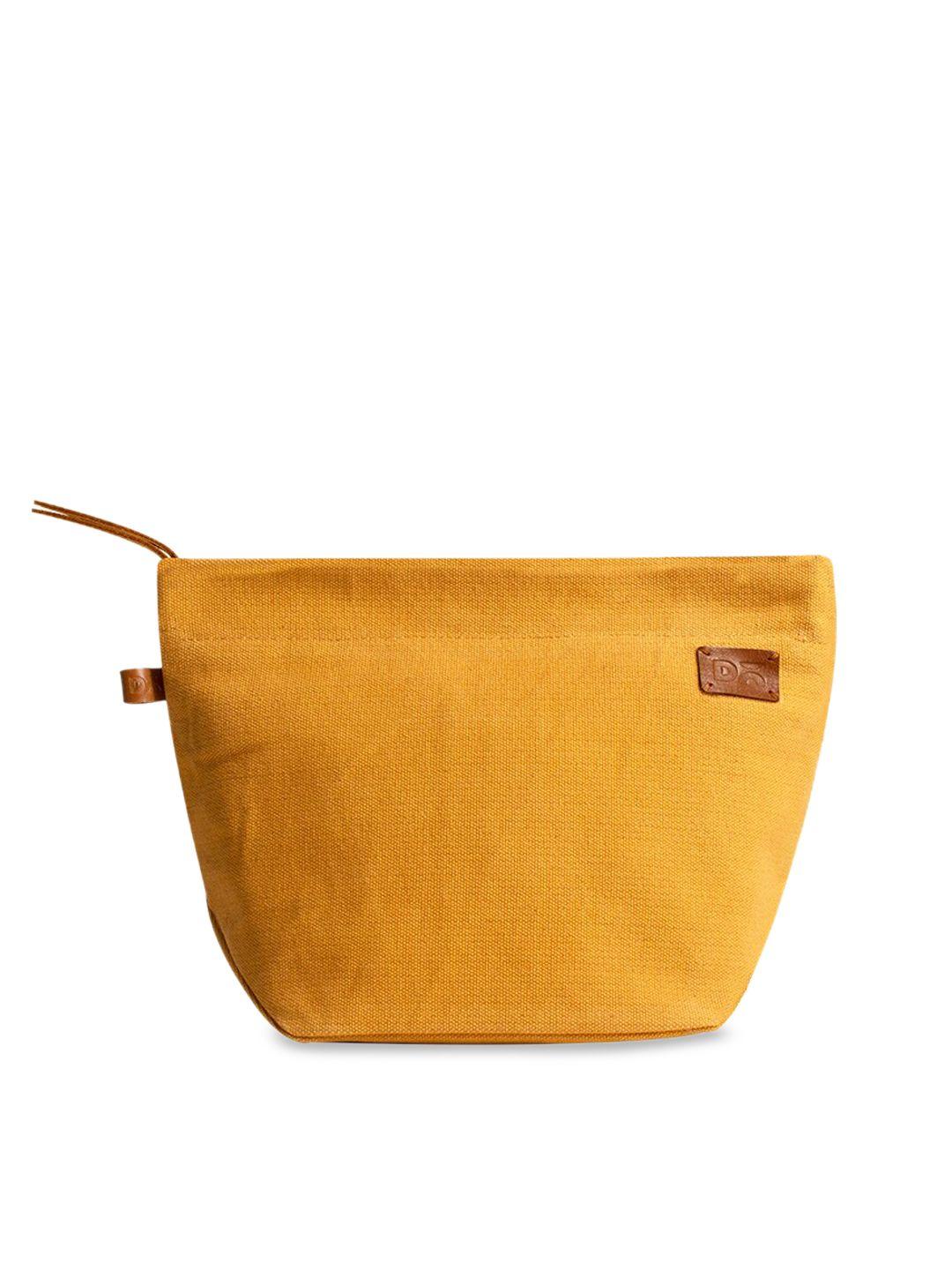 dailyobjects unisex mustard yellow solid pouch