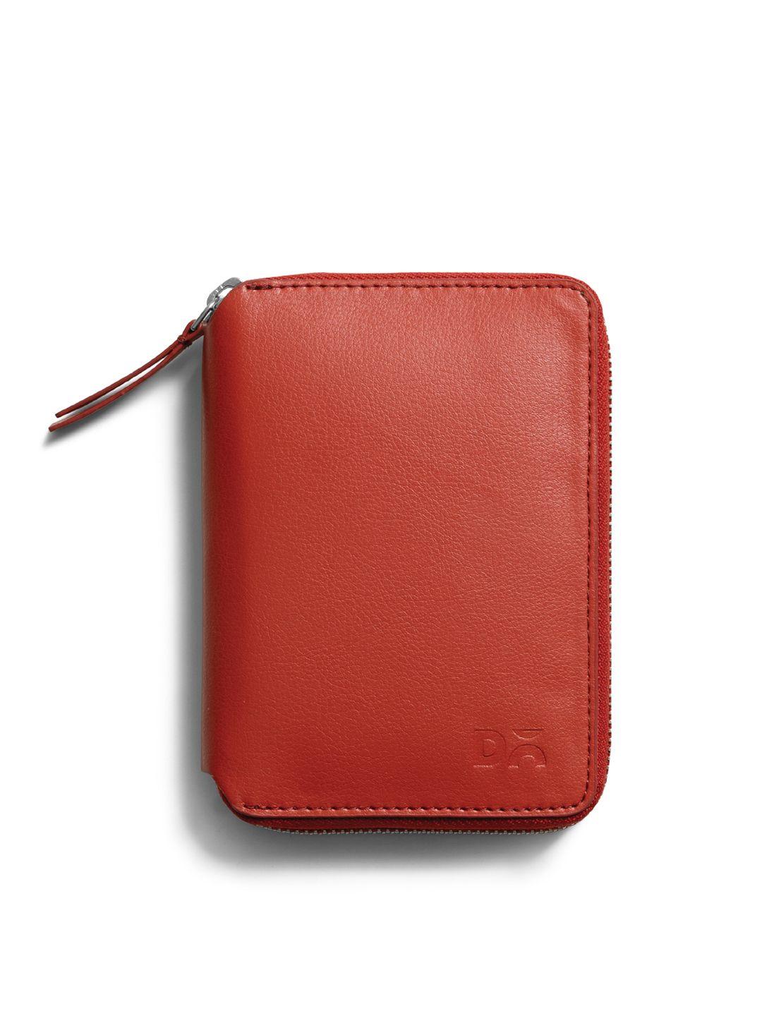 dailyobjects unisex textured zip detail leather with passport holder wallets