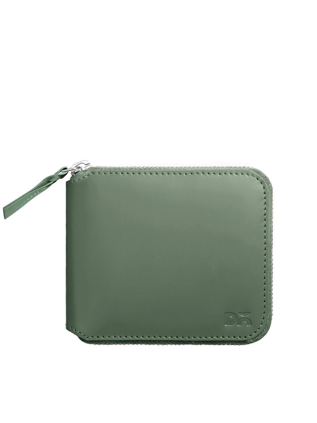 dailyobjects women green pu zip around wallet