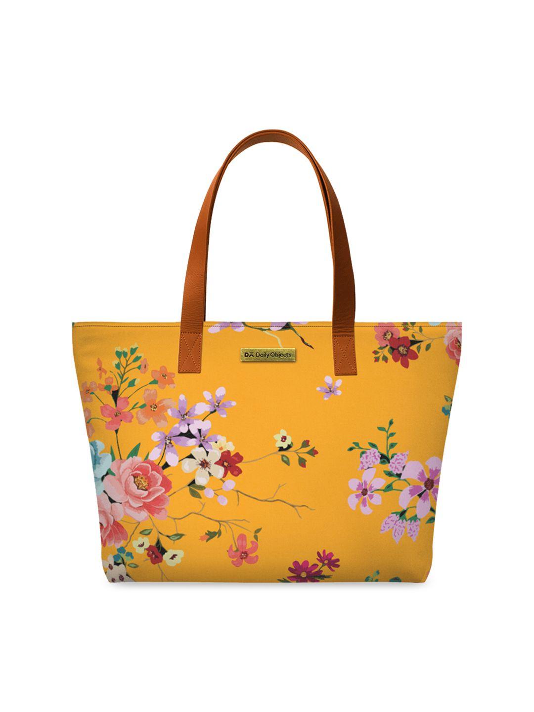 dailyobjects yellow printed tote bag