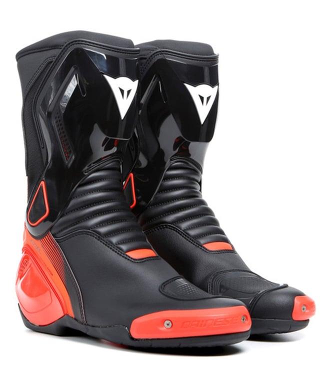 dainese men's sport touring nexus 2 black fluo & red biker boots