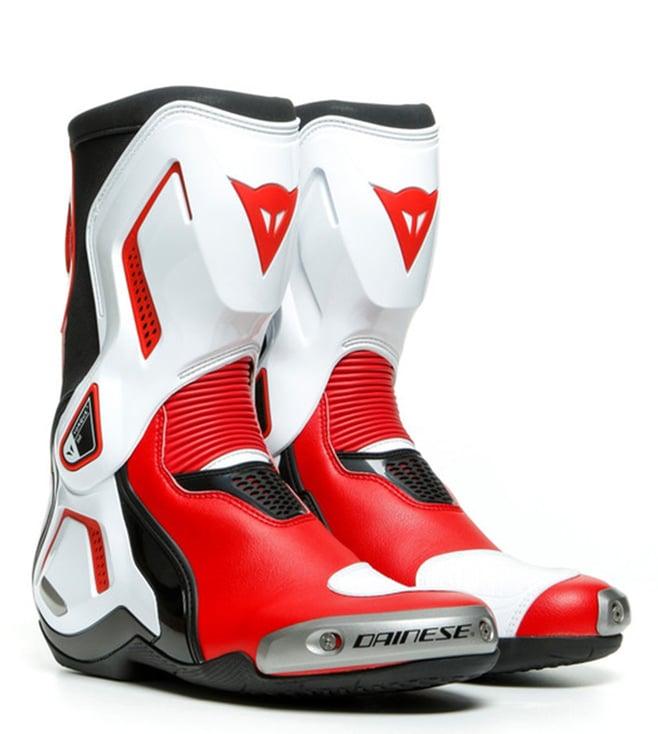 dainese men's sports torque 3 out black white lava red biker boots