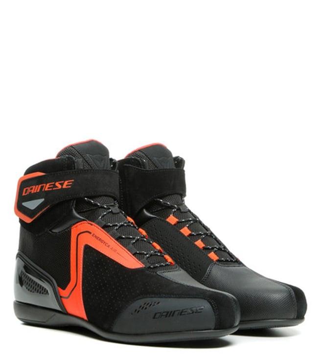 dainese men's urban energyca air black fluo & red biker boots