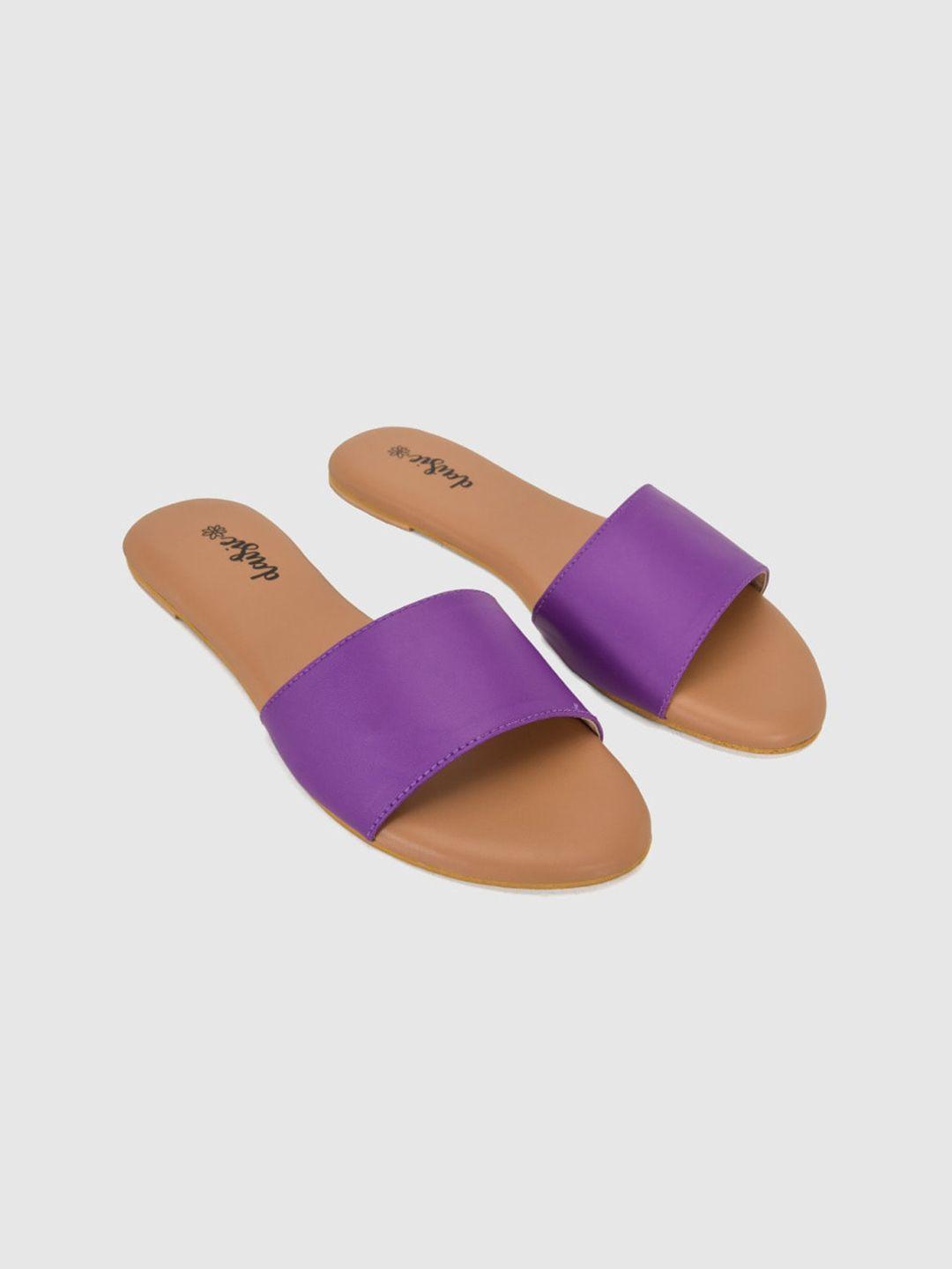 daisie women lavender open toe flats with bows