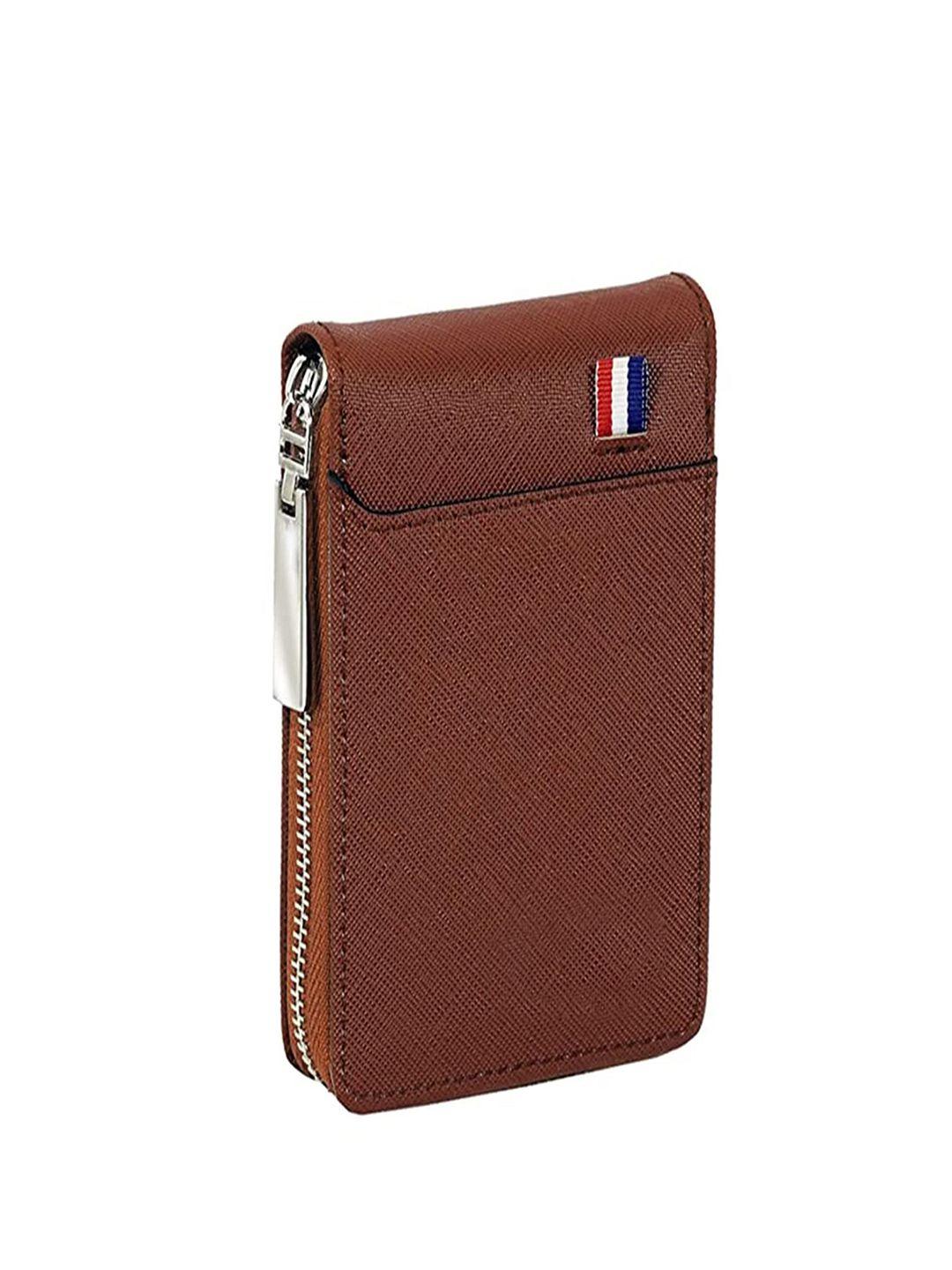 daluci men textured rfid water resistance zip around wallet