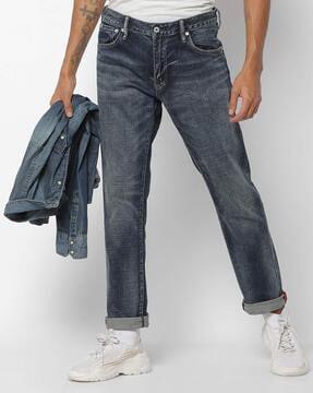 daman washed straight jeans