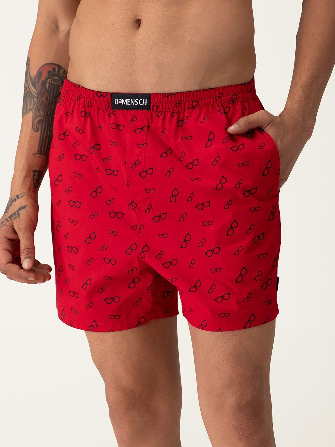 damensch-breeeze-men-red-&-black-printed-pure-cotton-ultra-light-boxers-dam-prin-lbx-thr