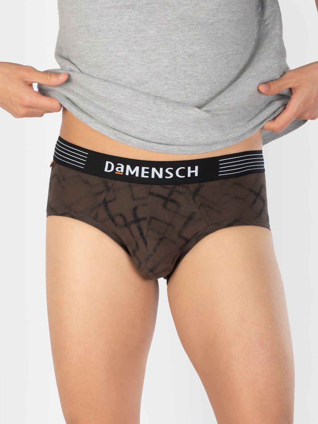 damensch-men-brown-&-black-printed-deodorizing-basic-briefs-dam-ctp-b-brb