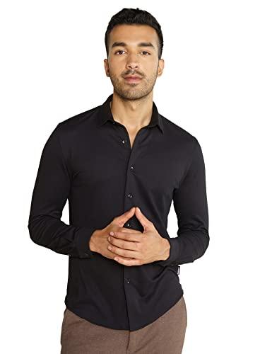 damensch constant cotton thermoregulating pique full shirts-pack of 1-jet black-xx-large