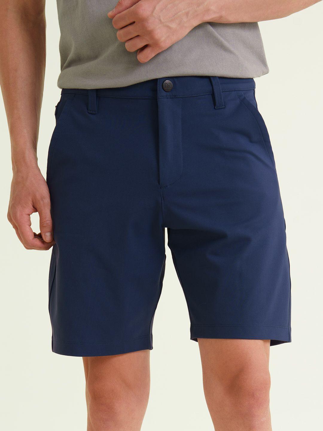 damensch men blue 4way stretch chino shorts