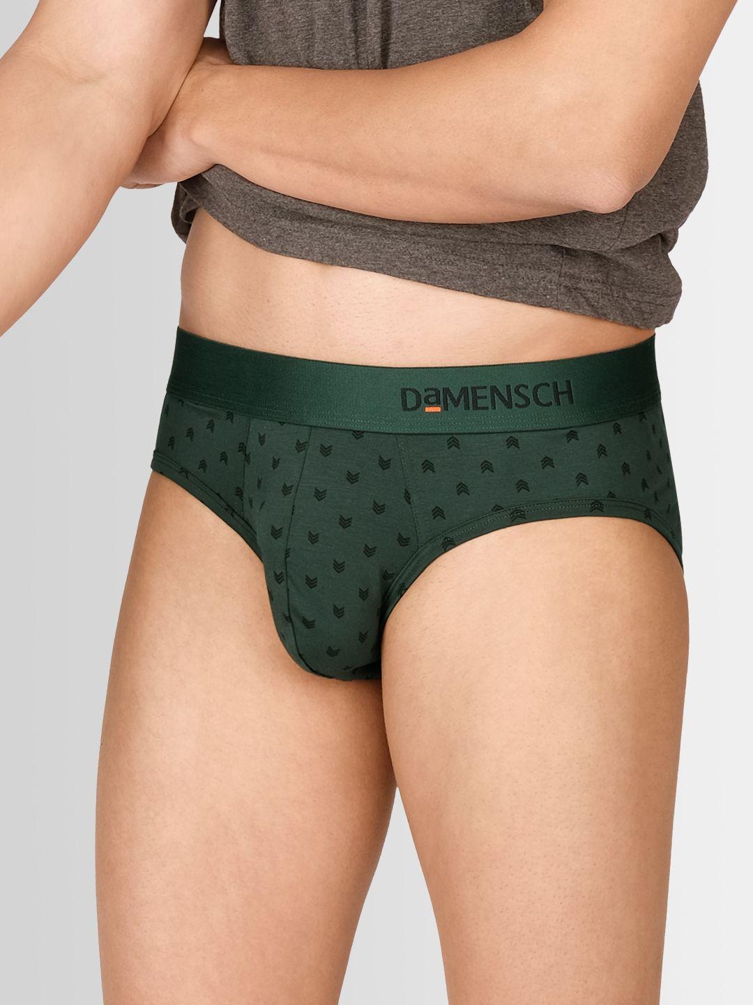 damensch men deo-soft deodorizing micro modal printed briefs dam-prin-b-dg