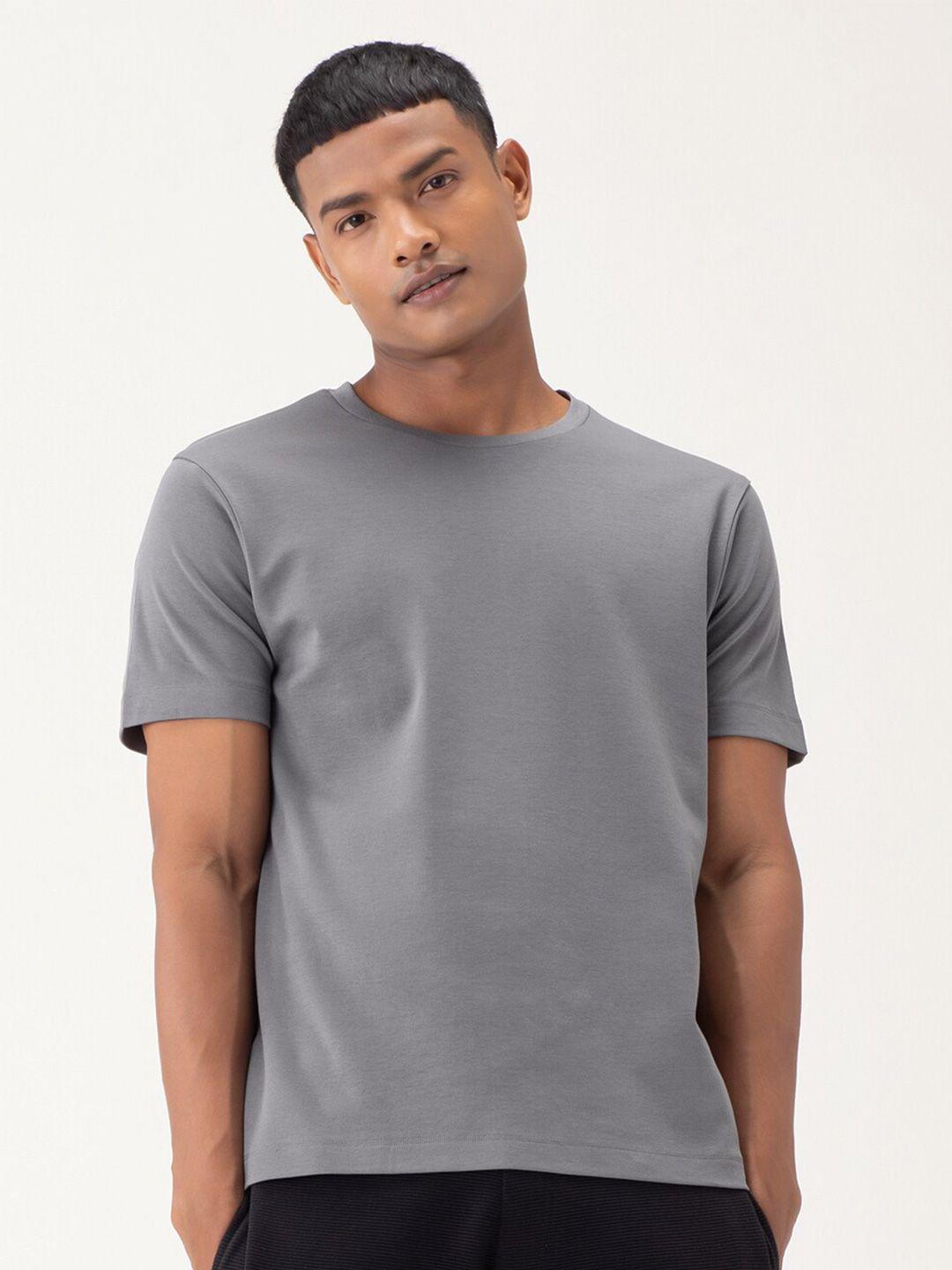 damensch men grey solid lounge t-shirts