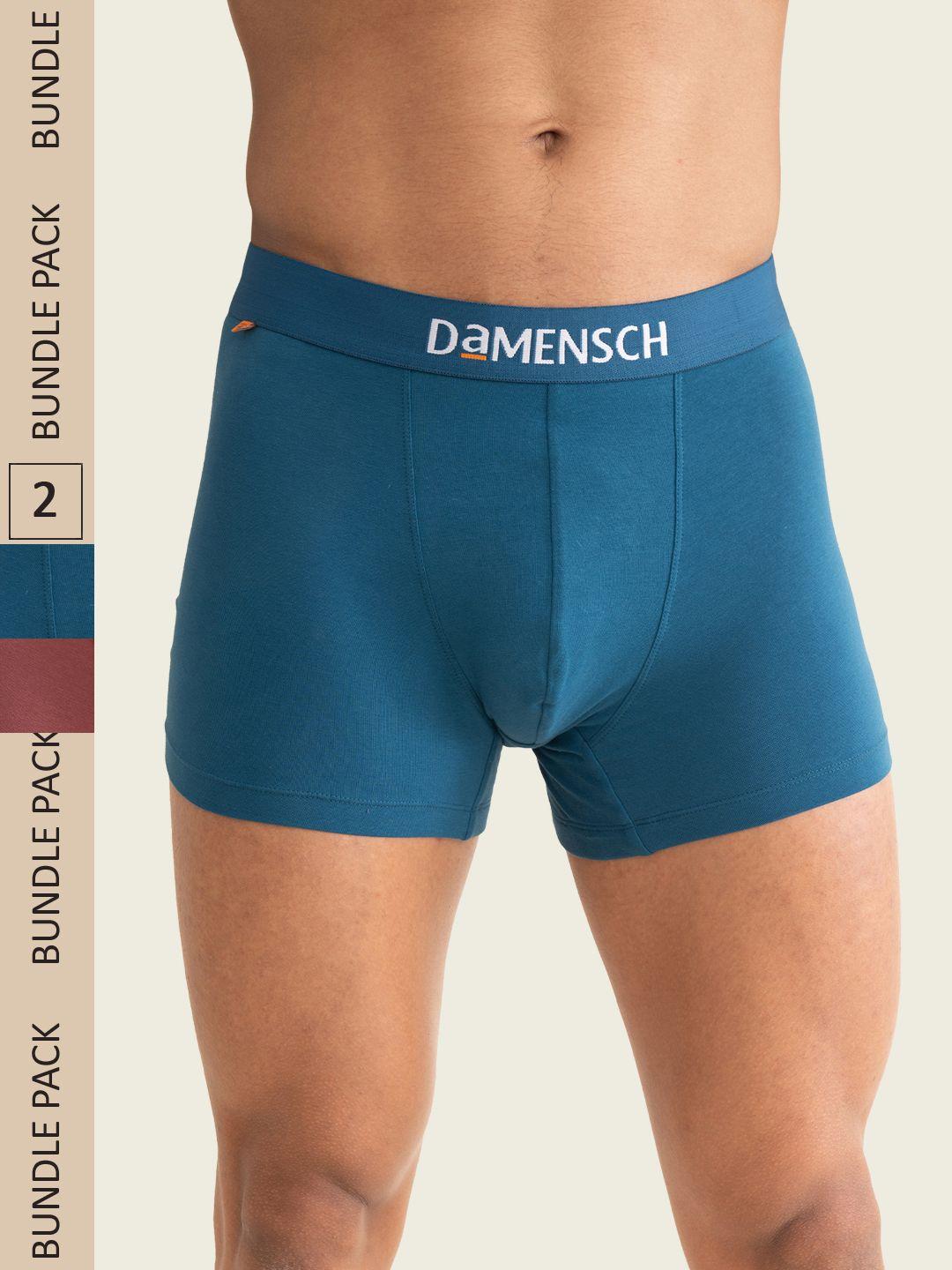 damensch men pack of 2 deo-cotton anti-bacterial moisture-free trunks