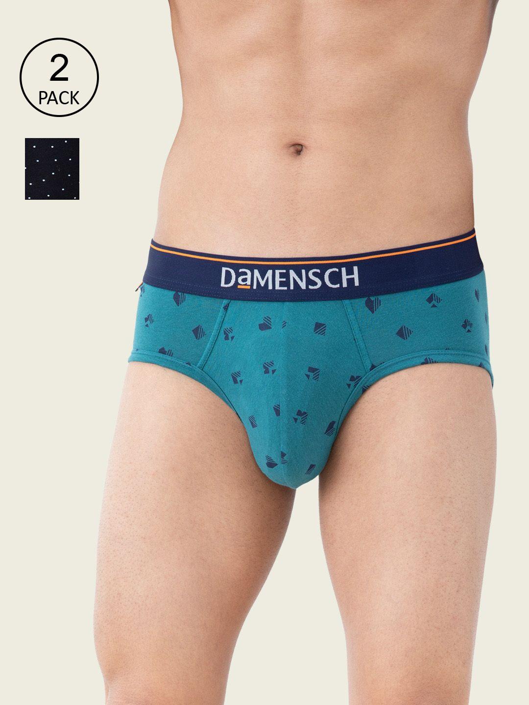 damensch men pack of 2 printed basic briefs