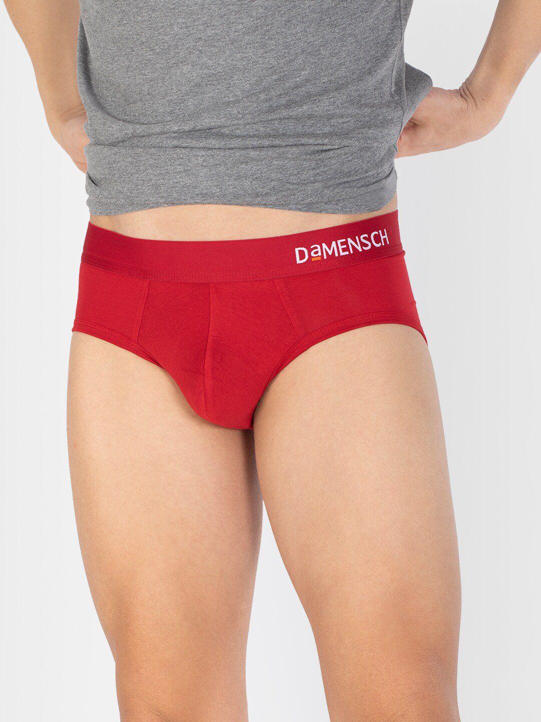 damensch men red solid deo-soft deodorizing brief dam-pop-b-tr