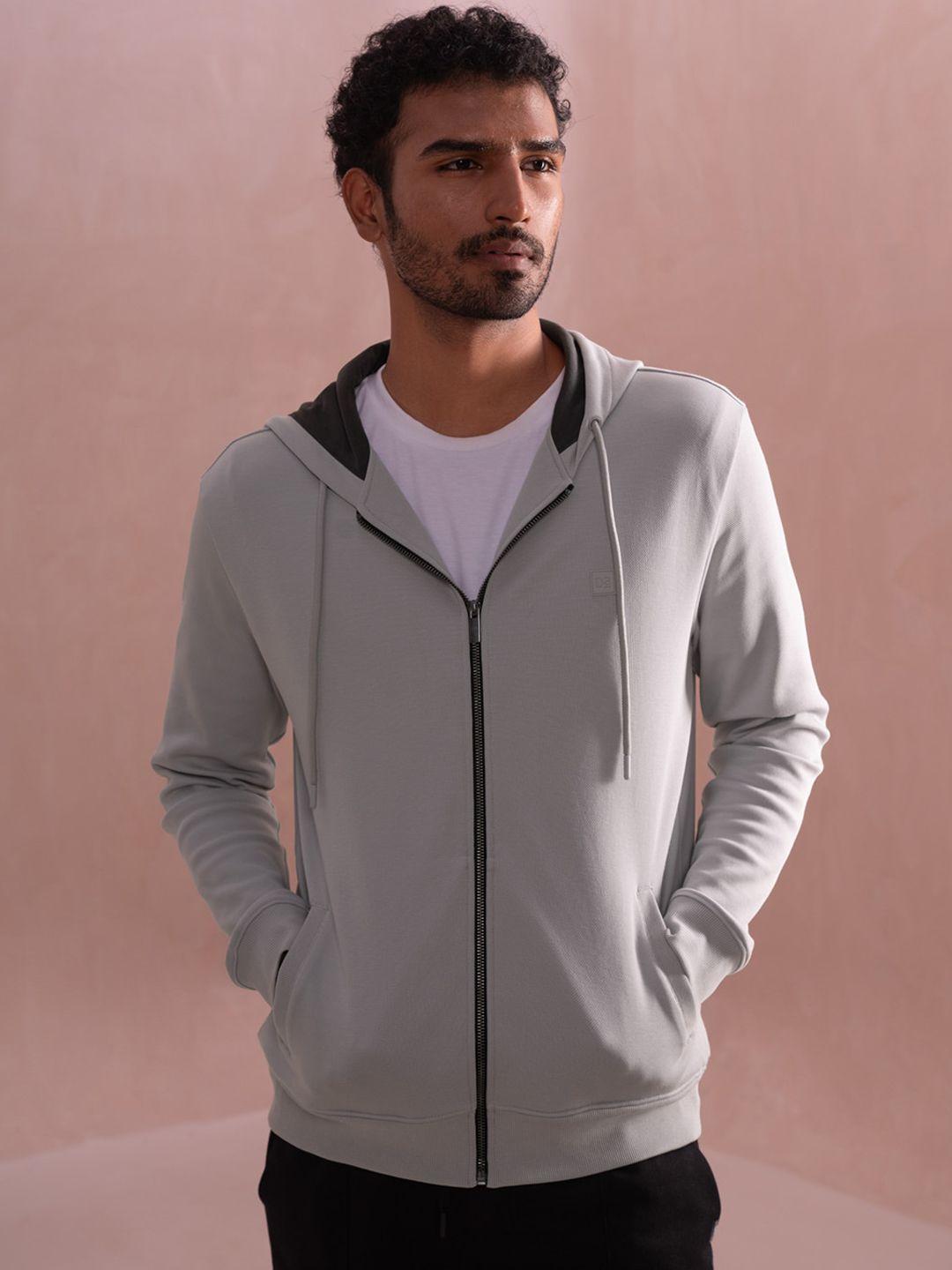 damensch statement elemental soft premium cotton blend zipper hoodie sweatshirt