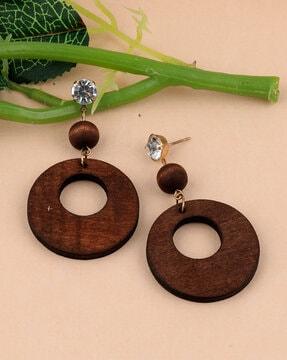 dangler wooden earrings