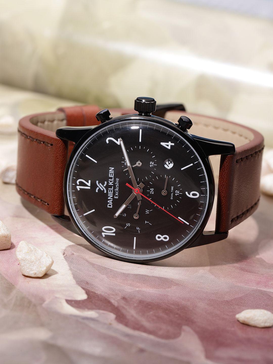 daniel klein exclusive men black analogue watch dk11832-4