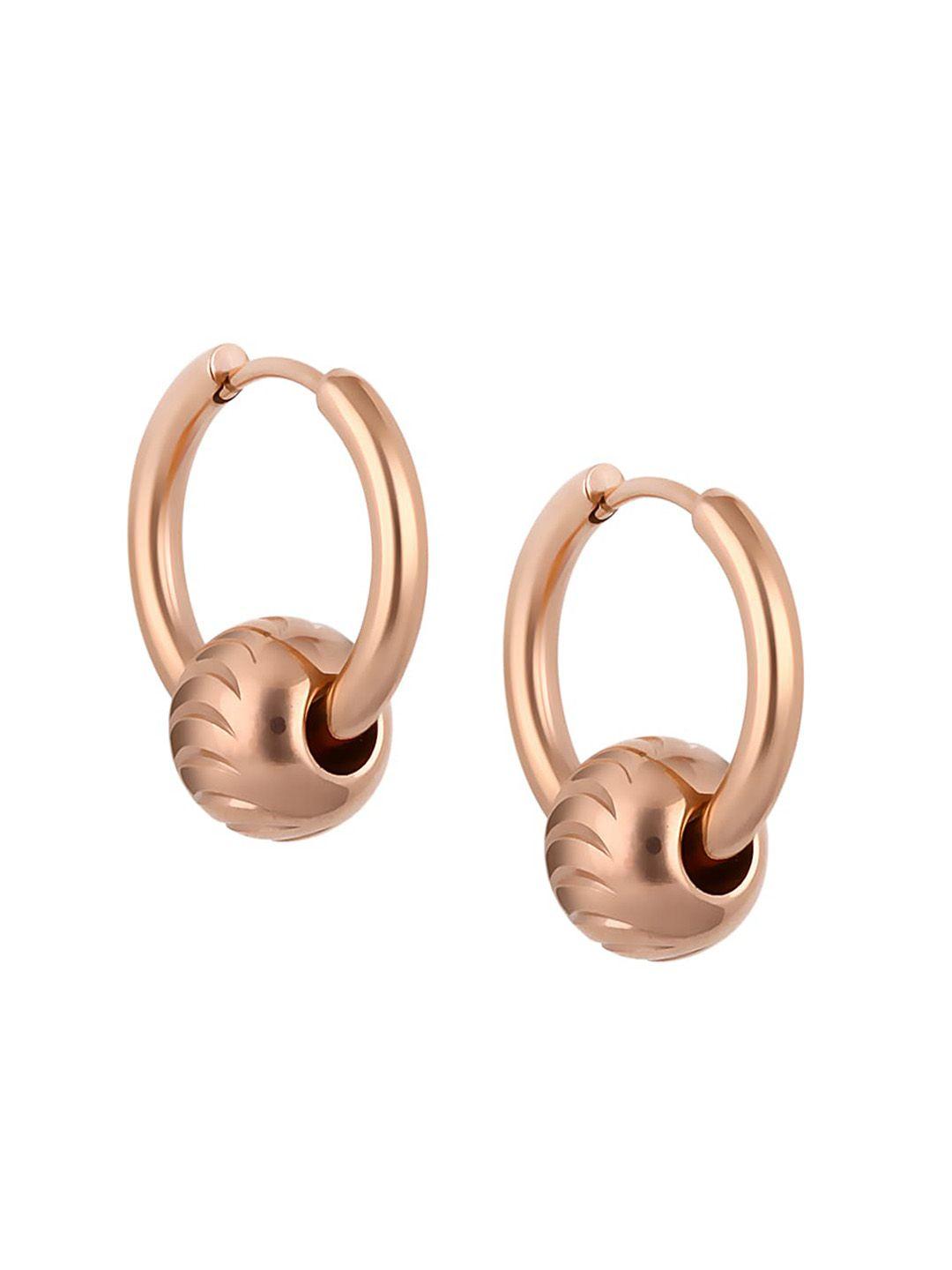 daniel klein rose gold contemporary studs earrings