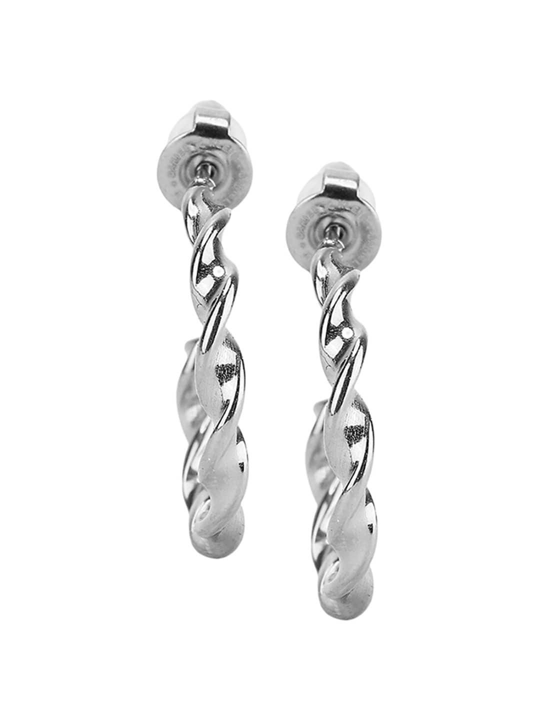 daniel klein silver-plated contemporary drop earring