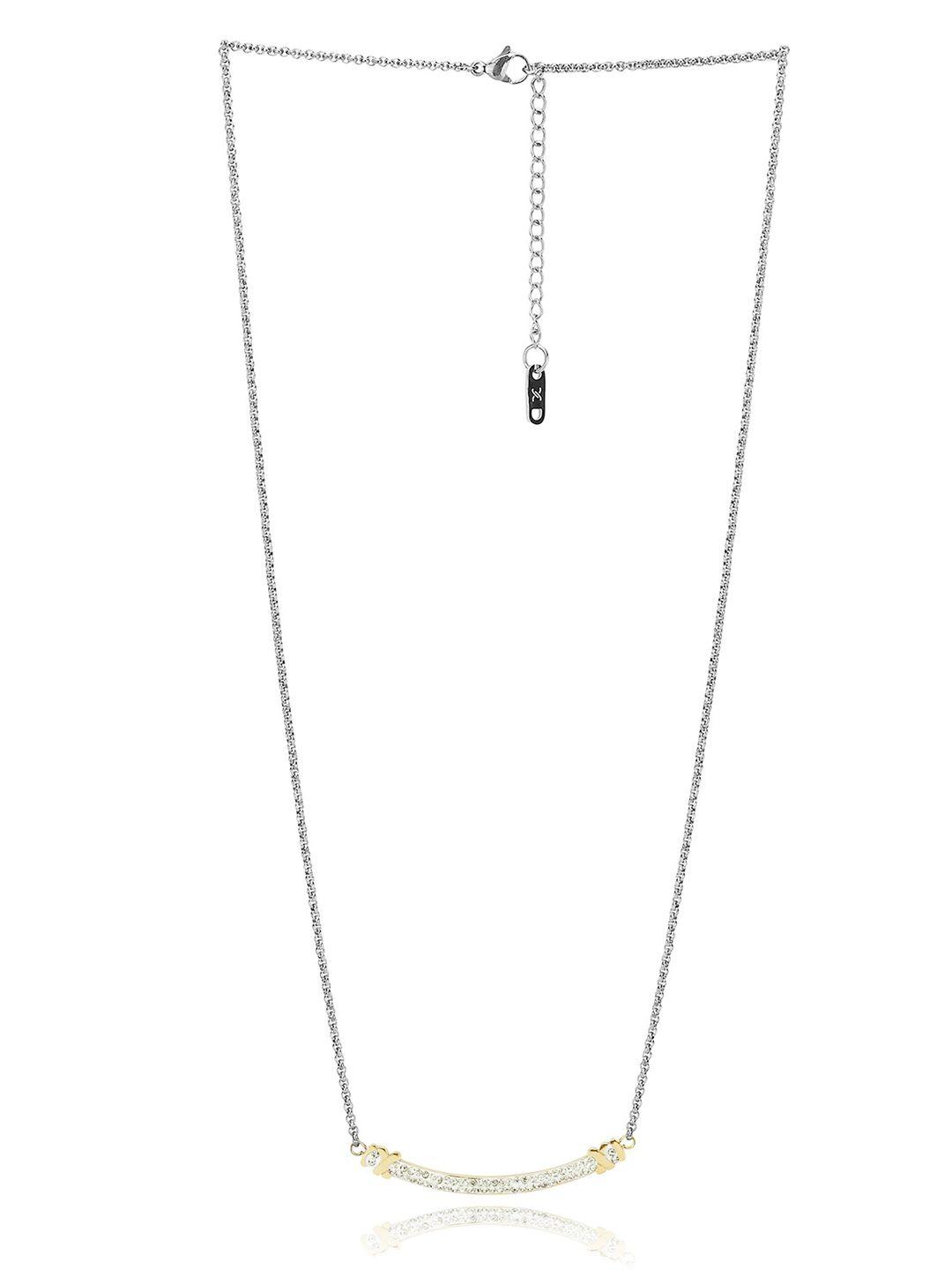 daniel klein stones studded necklace