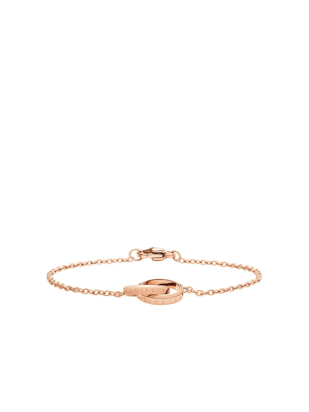 daniel wellington rose gold-plated link bracelet