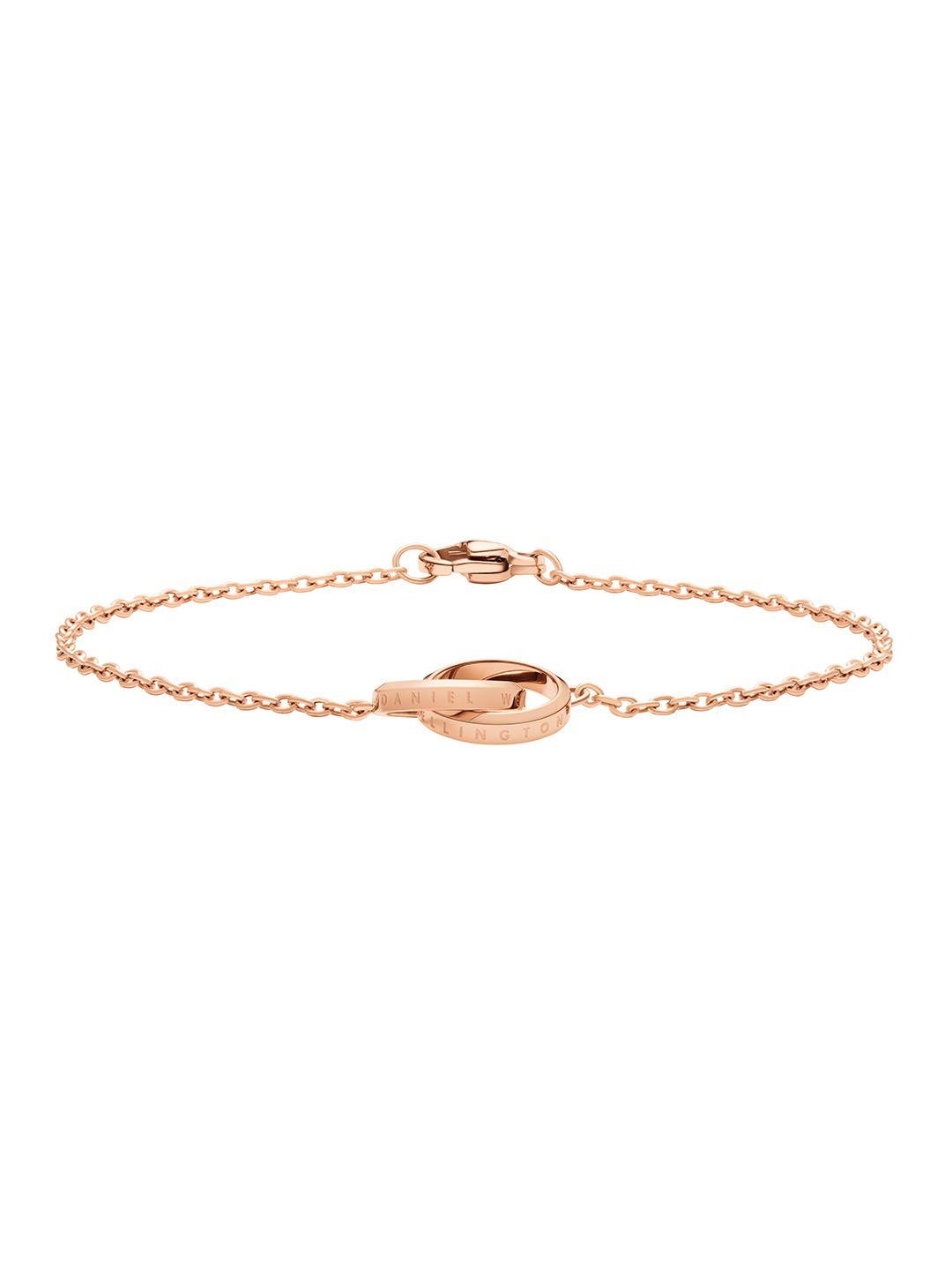 daniel wellington rose gold-plated link bracelet
