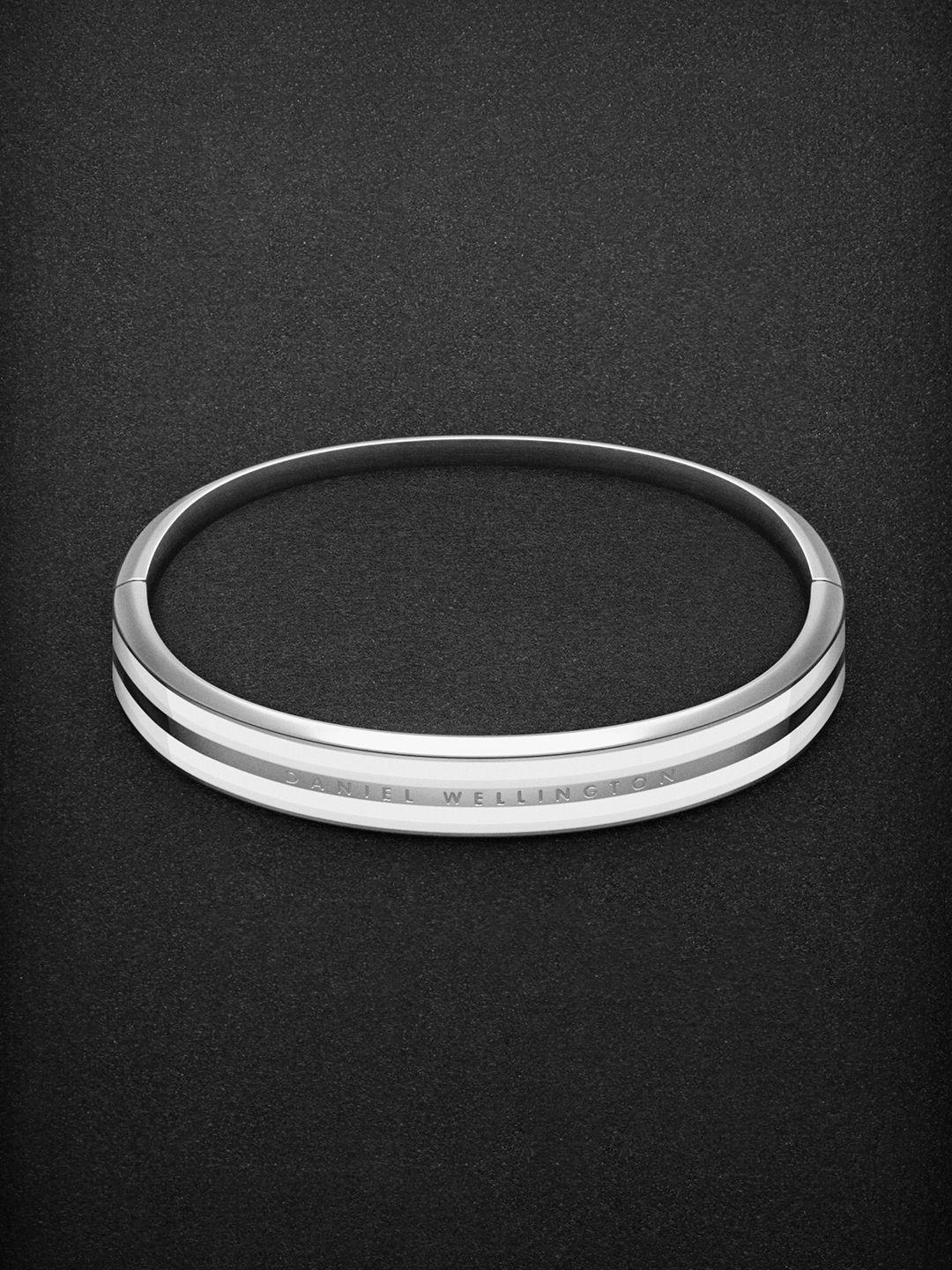 daniel wellington silver-plated cuff bracelet