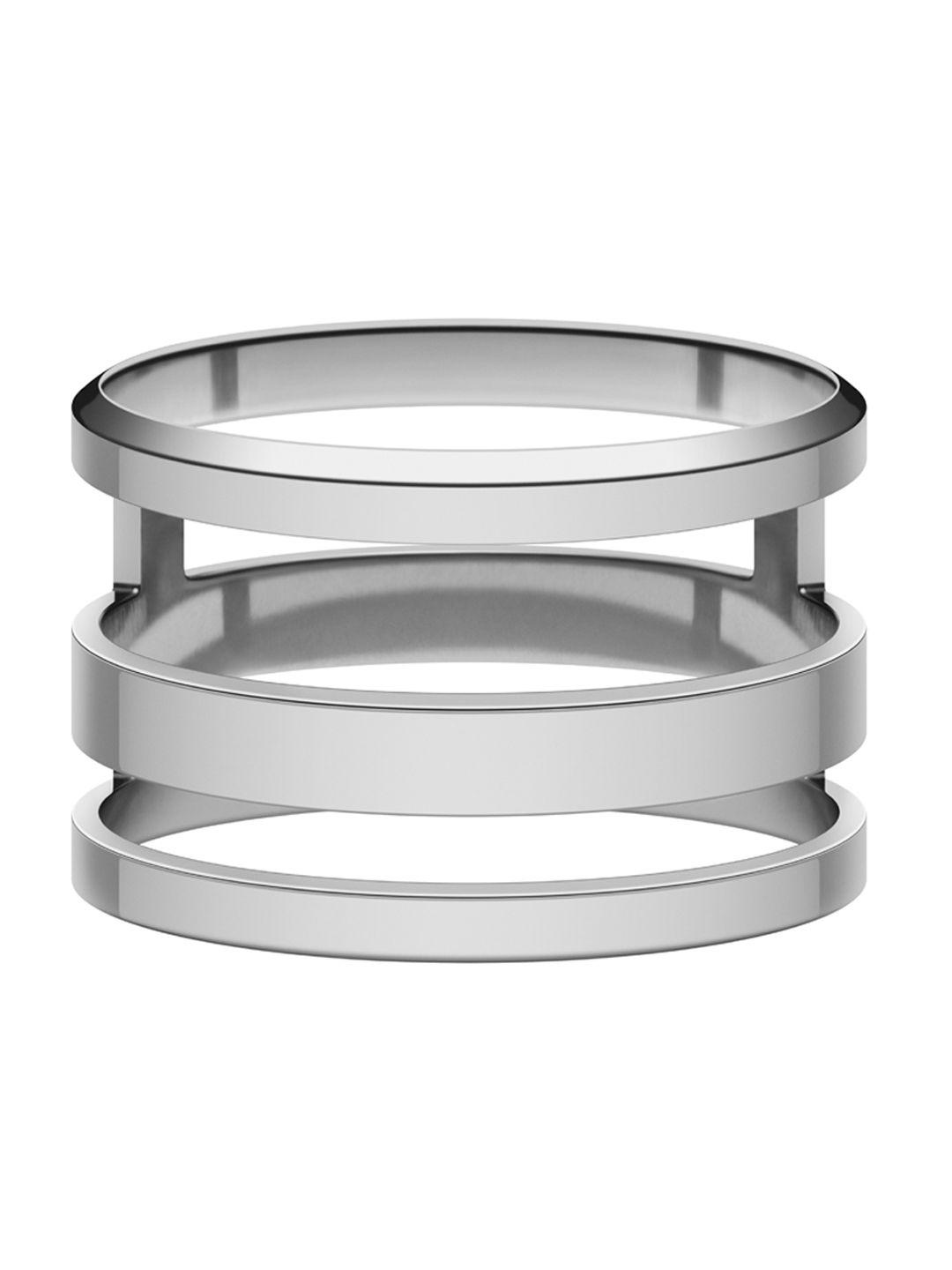 daniel wellington silver-plated elan triad engraved ring