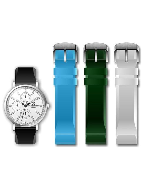 daniel klein dk.1.13410-1 multifunction watch gift set for men with interchangable strap