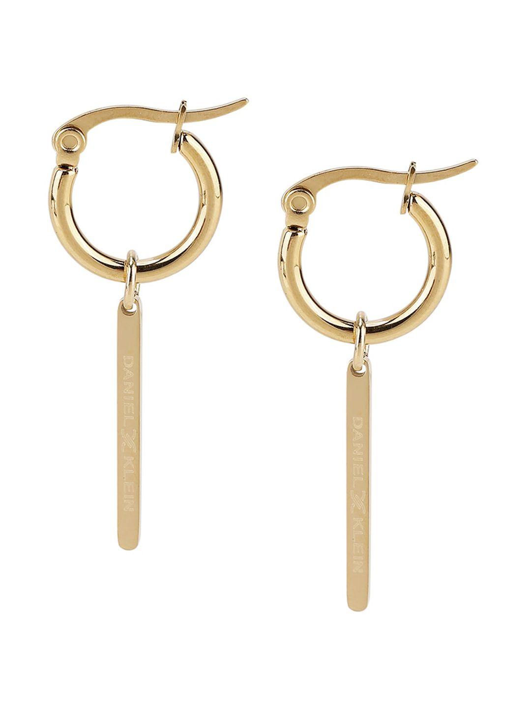 daniel klein gold-plated contemporary drop earring