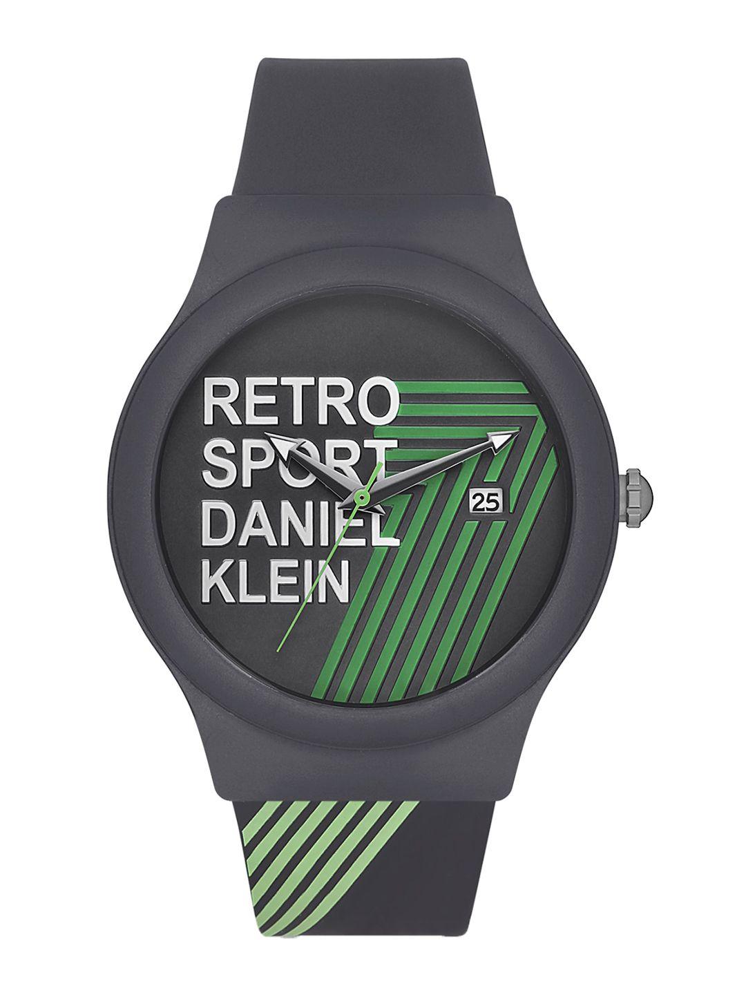 daniel klein men grey dial & grey bracelet style straps analogue watch dk 1 12867-4