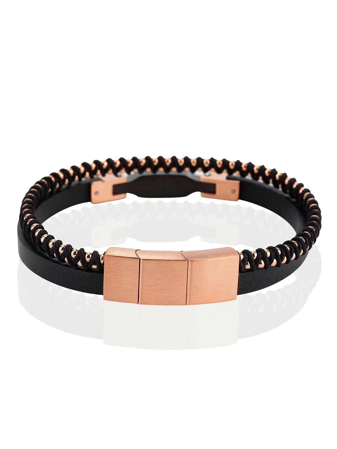 daniel klein men leather wraparound bracelet