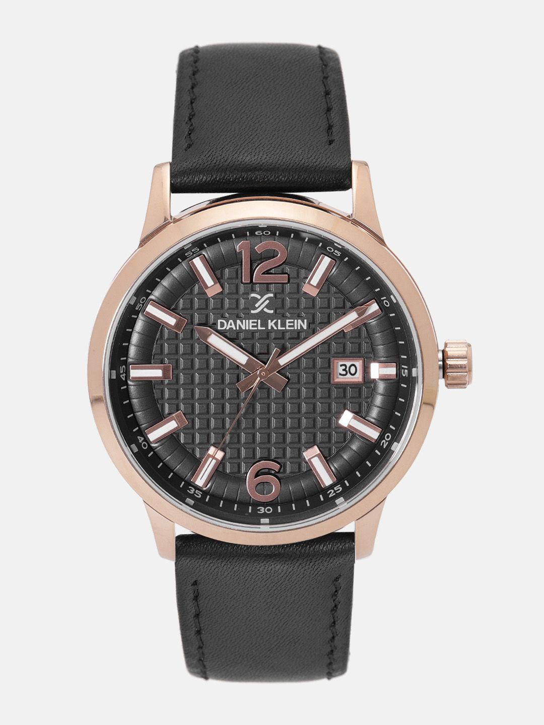 daniel klein premium men charcoal grey analogue watch 12153-1