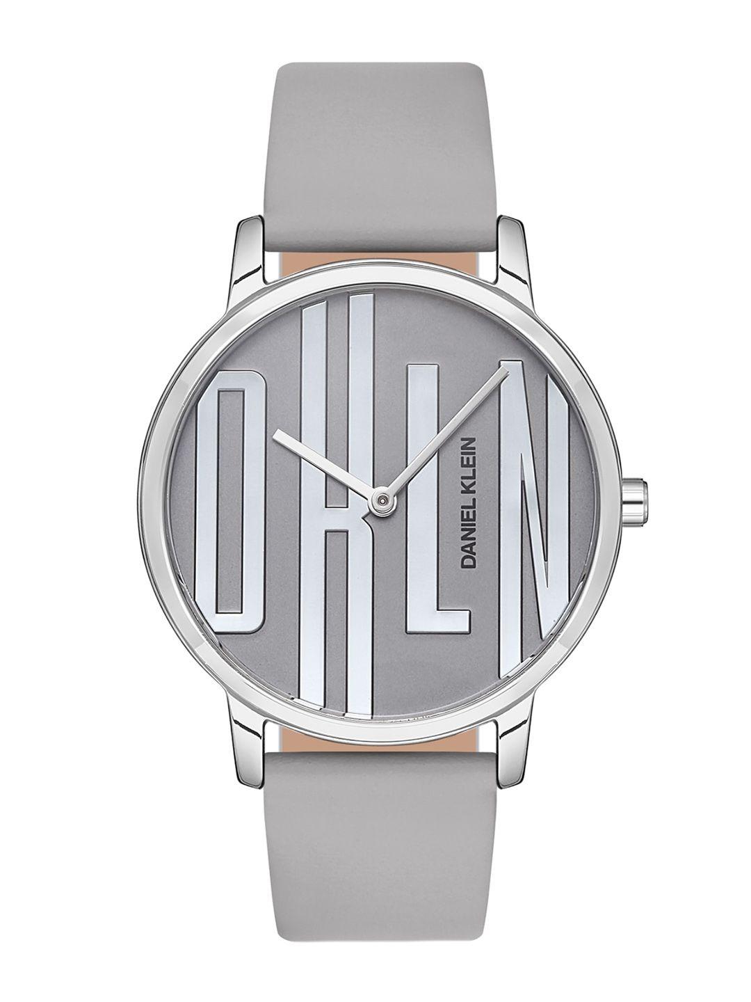 daniel klein women leather straps analogue watch dk 1 12782-2