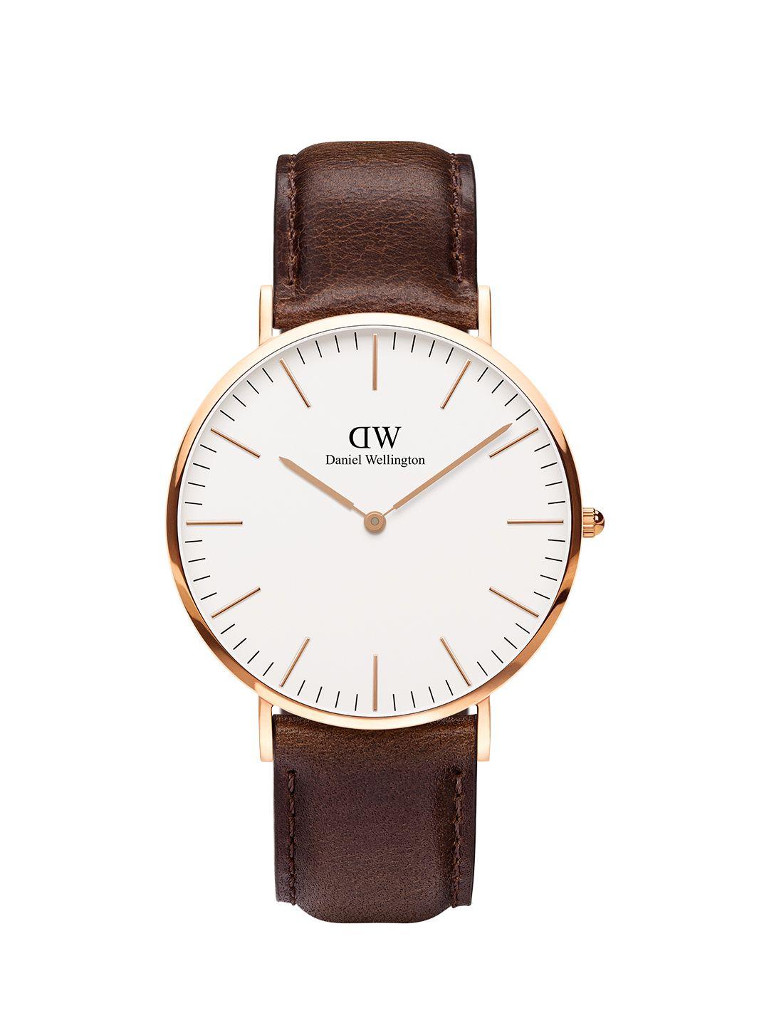 daniel wellington men classic 40mm bristol rg white  watch dw00100009