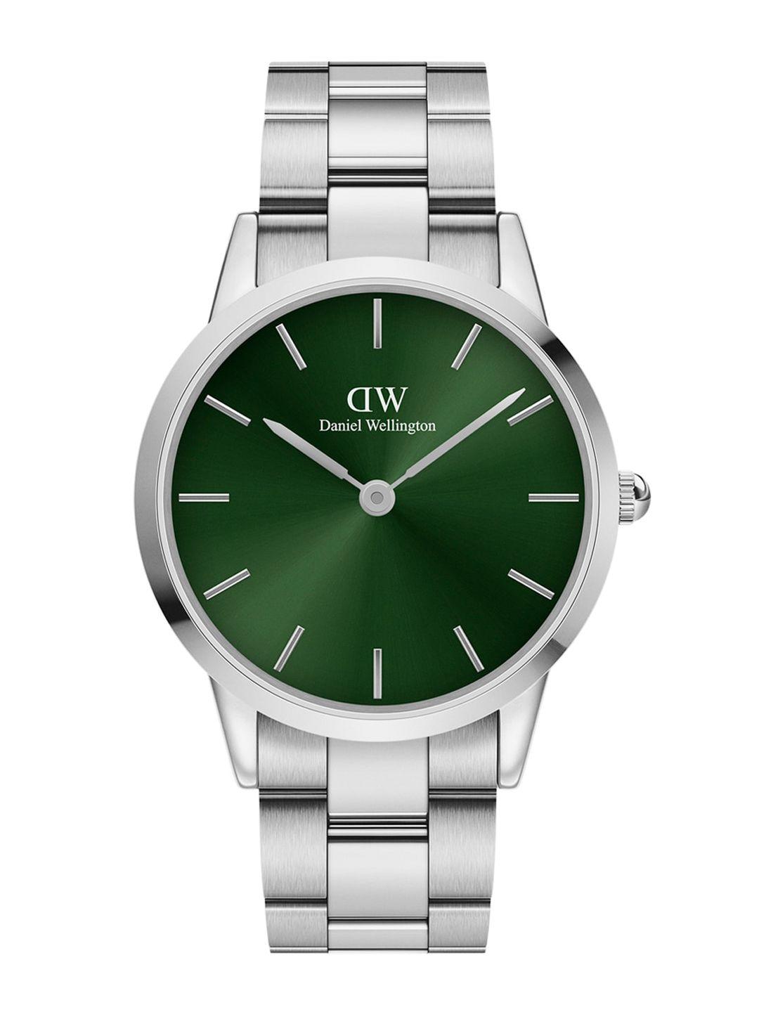 daniel wellington men green analogue watch dw00100427