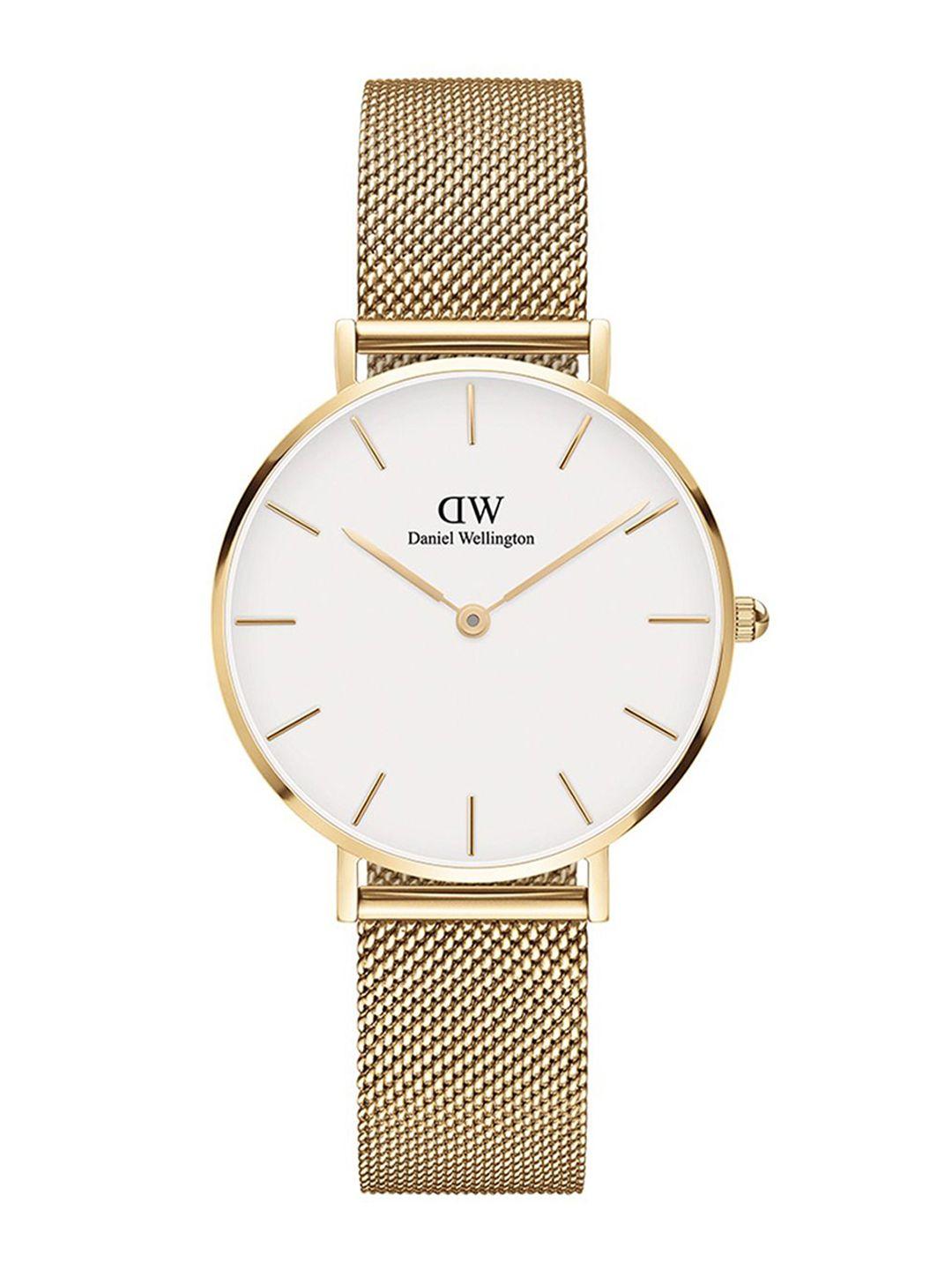 daniel wellington petite evergold women white analogue watch dw00100348