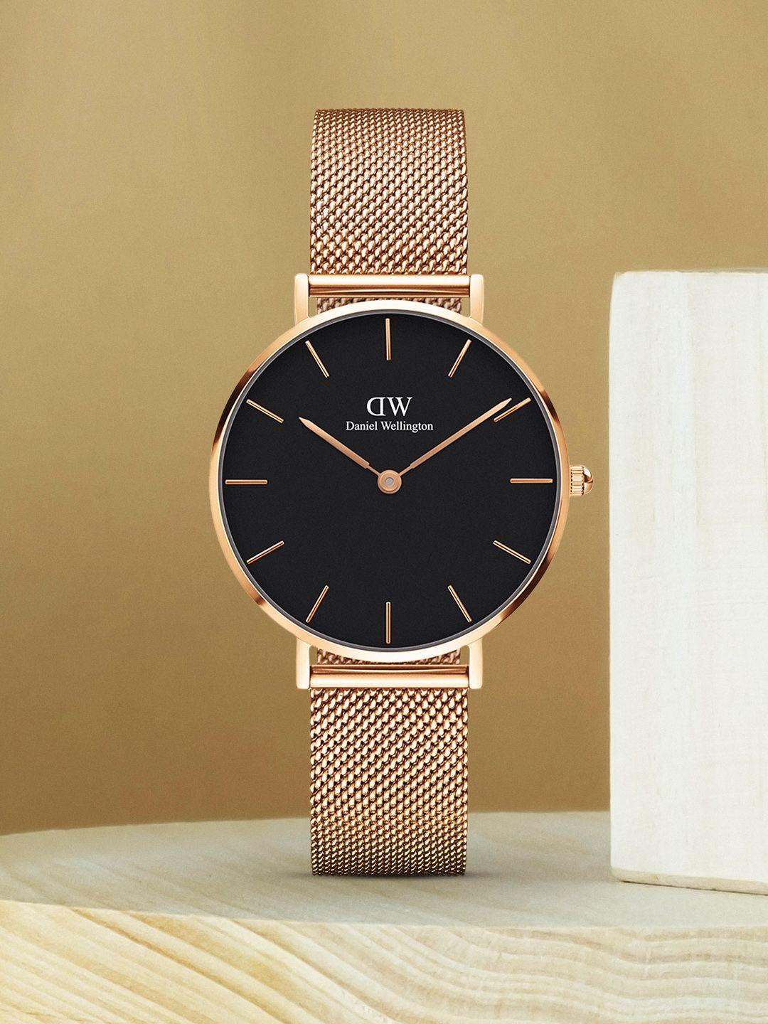 daniel wellington women petite 32mm melrose rg black watch dw00100161