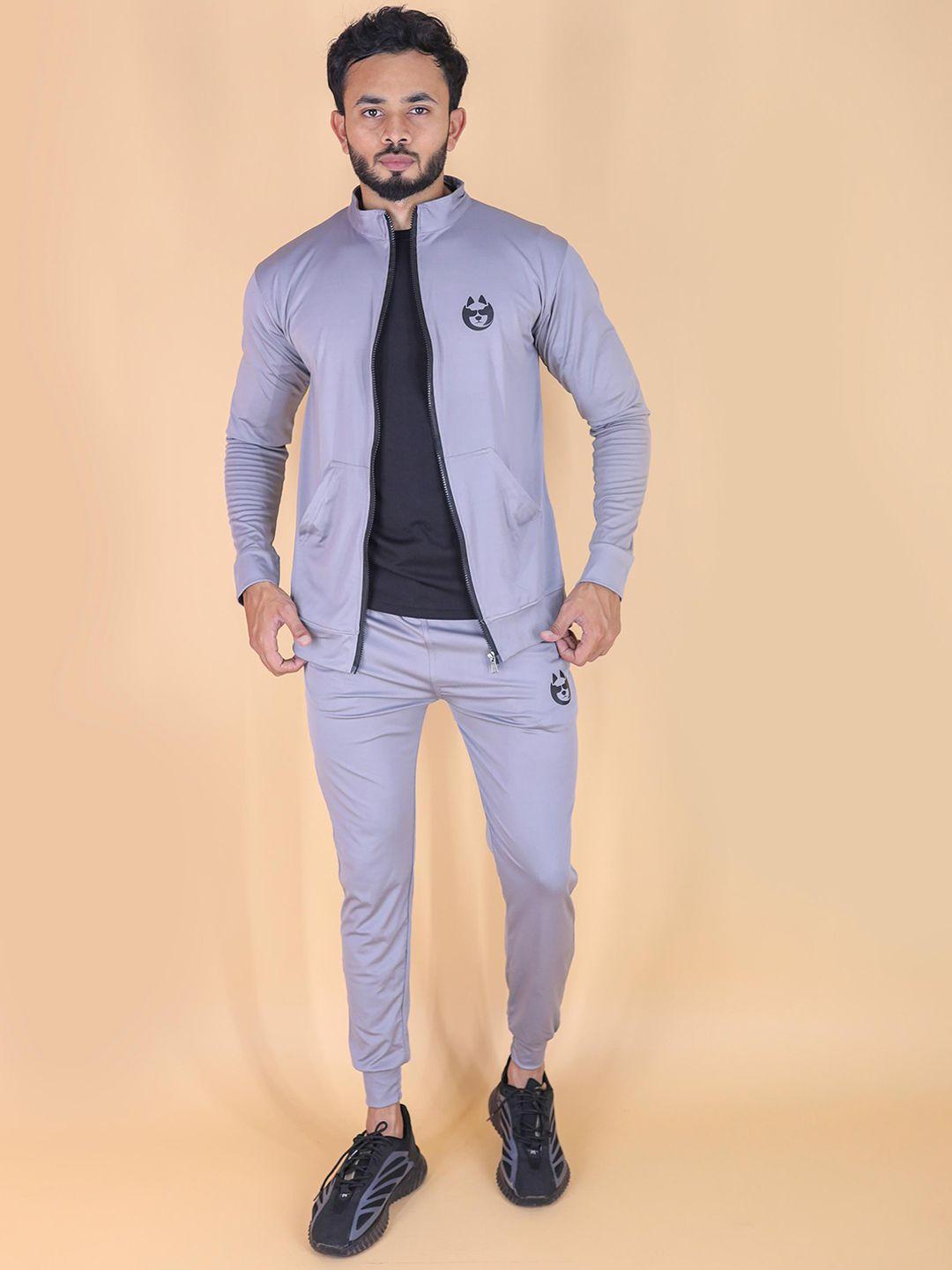 danza-son mock collar t-shirt & jacket with joggers tracksuits