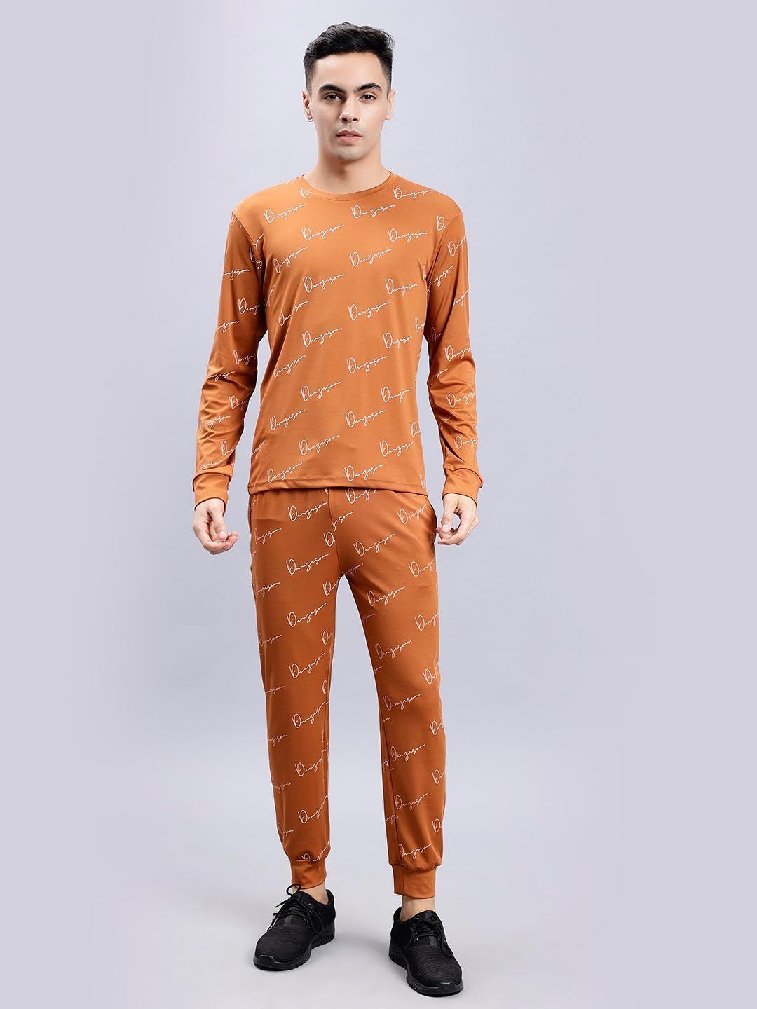 danza-son typography printed round neck tracksuit