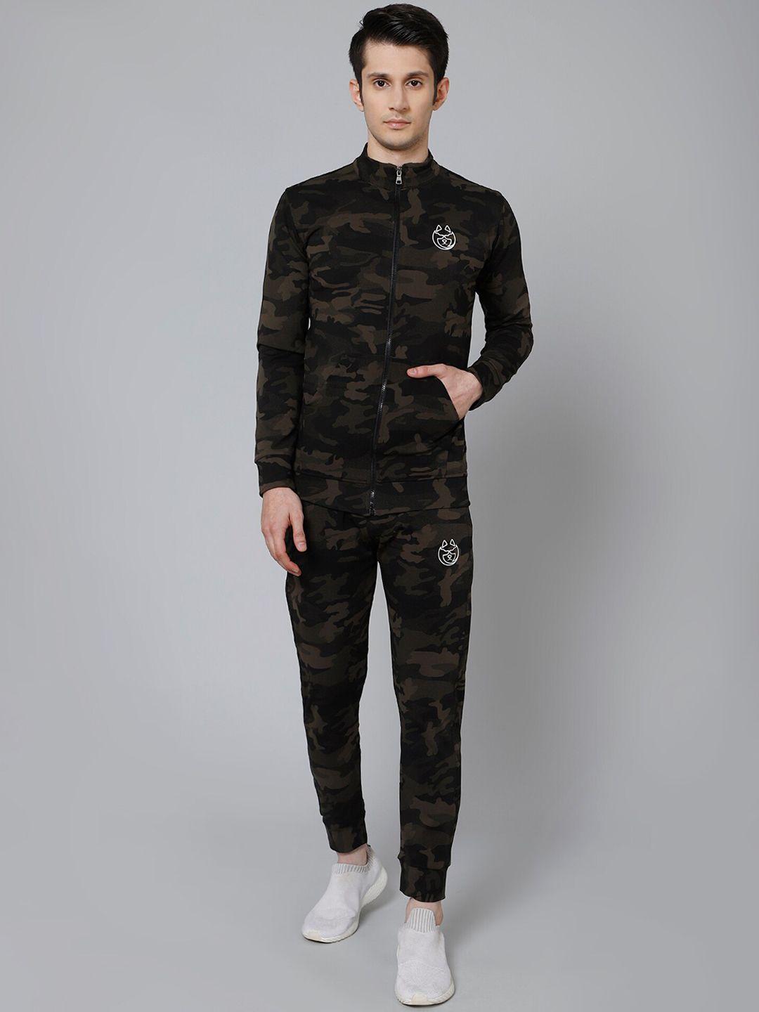 danza-son camouflage print brand logo detail tracksuits