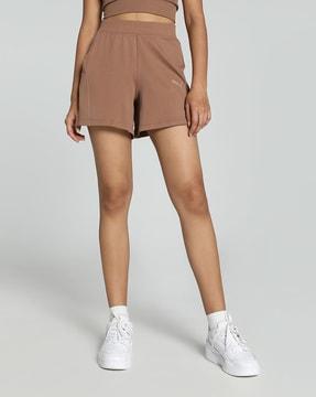 dare to flared thigh-slit knit shorts