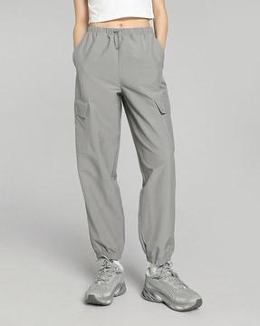 dare to relaxed fit pants with flap pockets