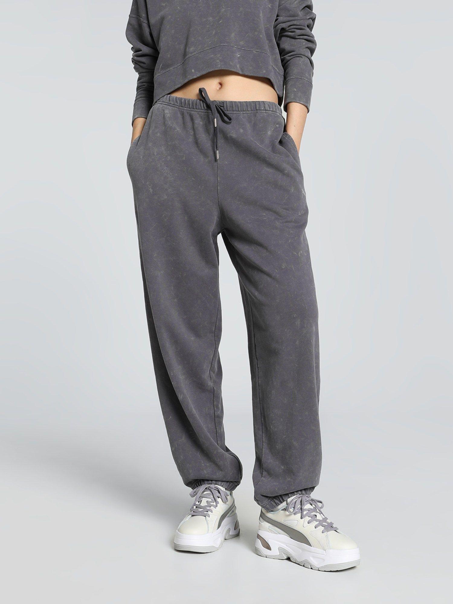 dare to relaxed washed women grey sweatpant